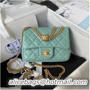 Good Quality Chanel MINI FLAP BAG AS4040 light blue