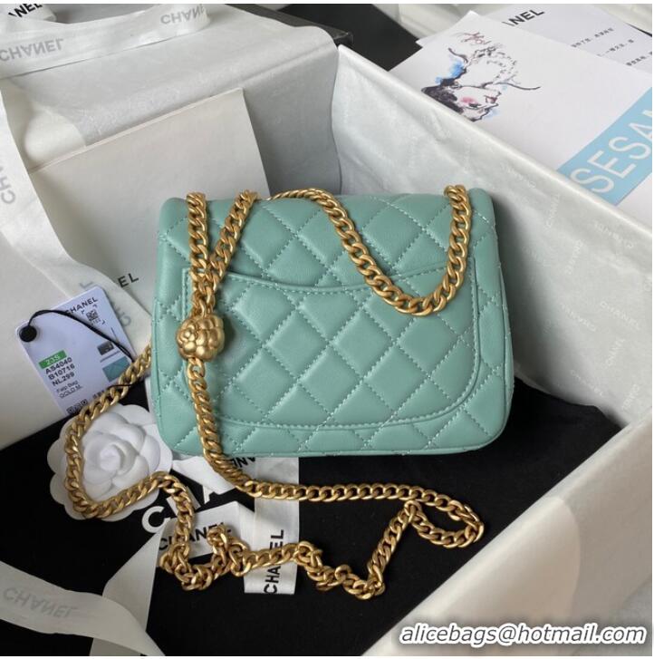 Good Quality Chanel MINI FLAP BAG AS4040 light blue