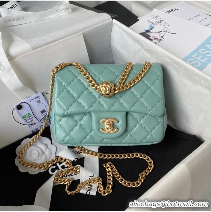 Good Quality Chanel MINI FLAP BAG AS4040 light blue