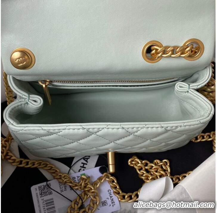 Buy New Cheap Chanel MINI FLAP BAG AS4040 light green