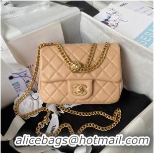 Well Crafted Chanel MINI FLAP BAG AS4040 apricot