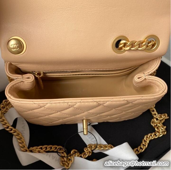 Well Crafted Chanel MINI FLAP BAG AS4040 apricot