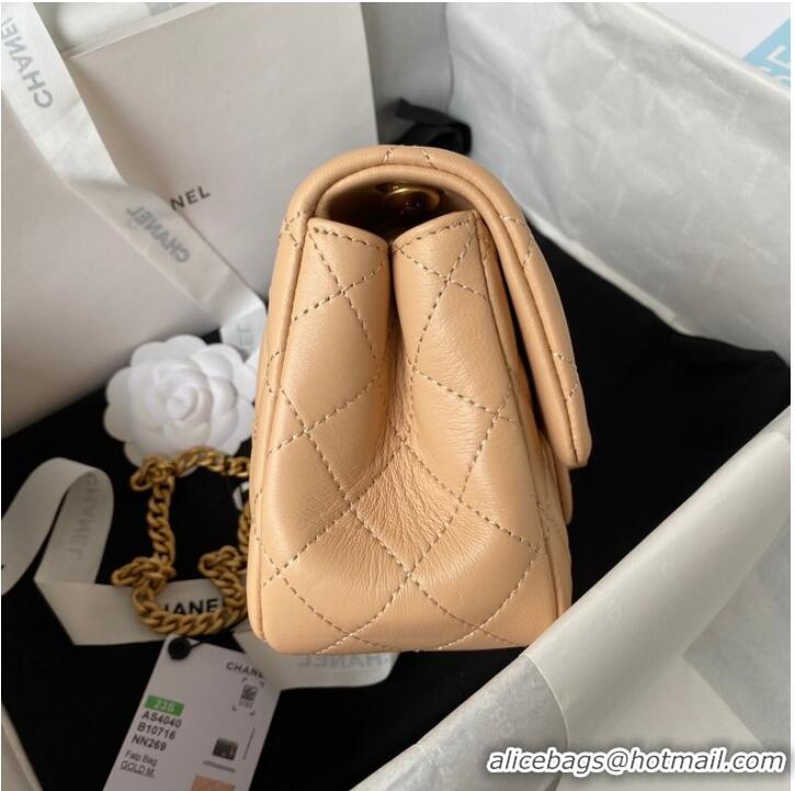 Well Crafted Chanel MINI FLAP BAG AS4040 apricot