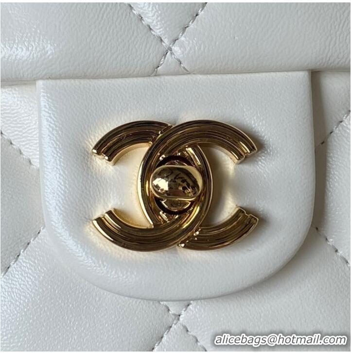 Grade Quality Chanel SMALL FLAP BAG WITH TOP HANDLE AS4023 white