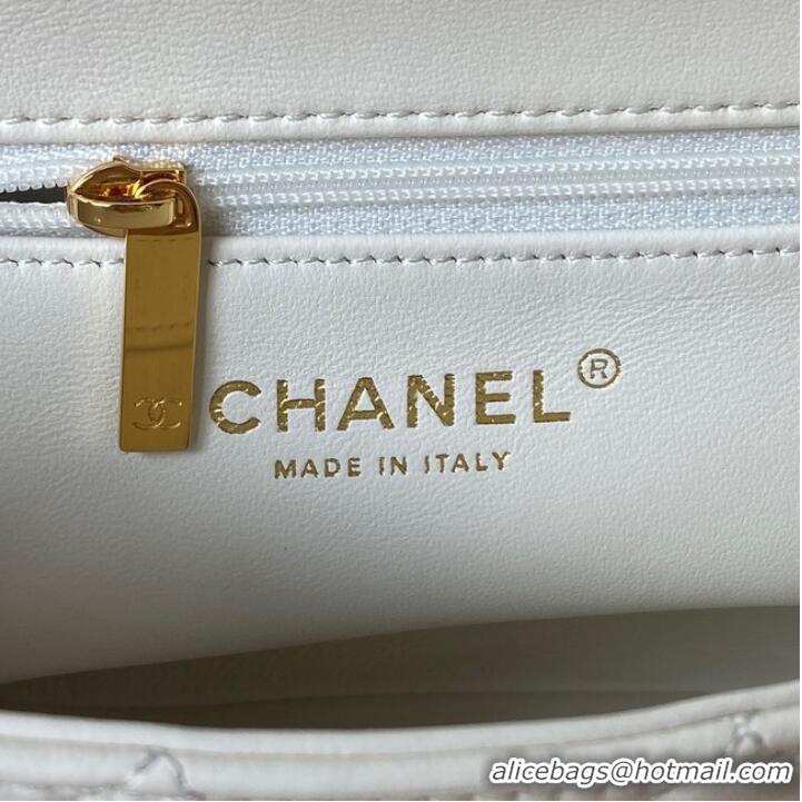 Grade Quality Chanel SMALL FLAP BAG WITH TOP HANDLE AS4023 white