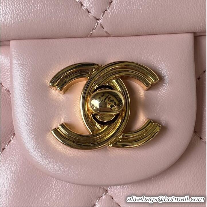 Good Looking Chanel SMALL FLAP BAG WITH TOP HANDLE AS4023 pink