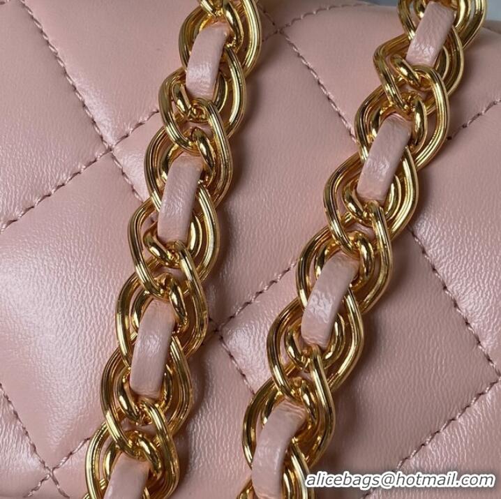 Good Looking Chanel SMALL FLAP BAG WITH TOP HANDLE AS4023 pink