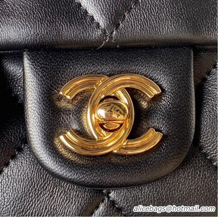 Shop Inexpensive Chanel SMALL FLAP BAG WITH TOP HANDLE AS4023 black