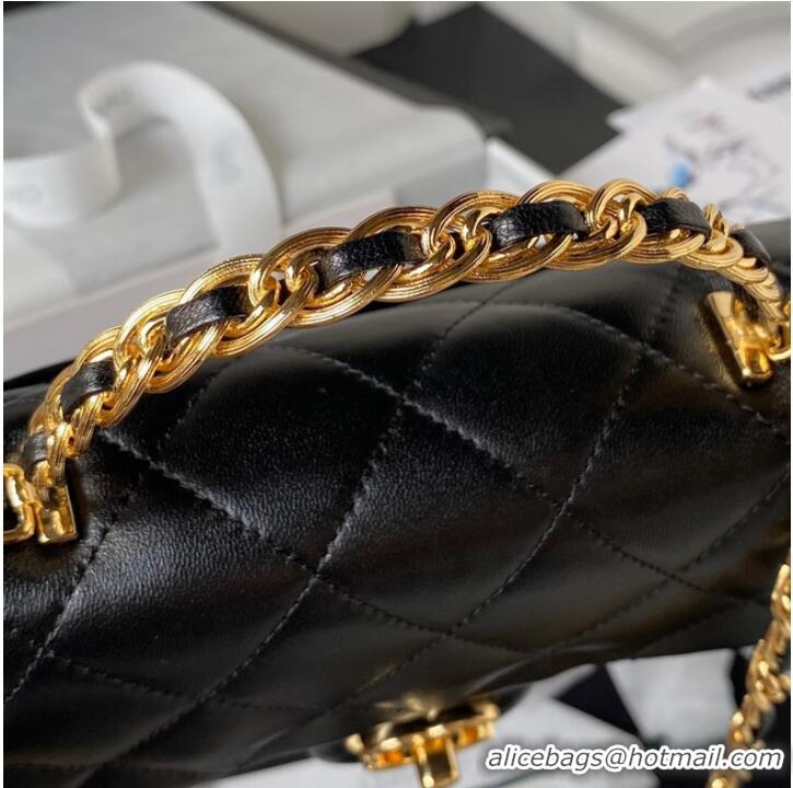 Shop Inexpensive Chanel SMALL FLAP BAG WITH TOP HANDLE AS4023 black