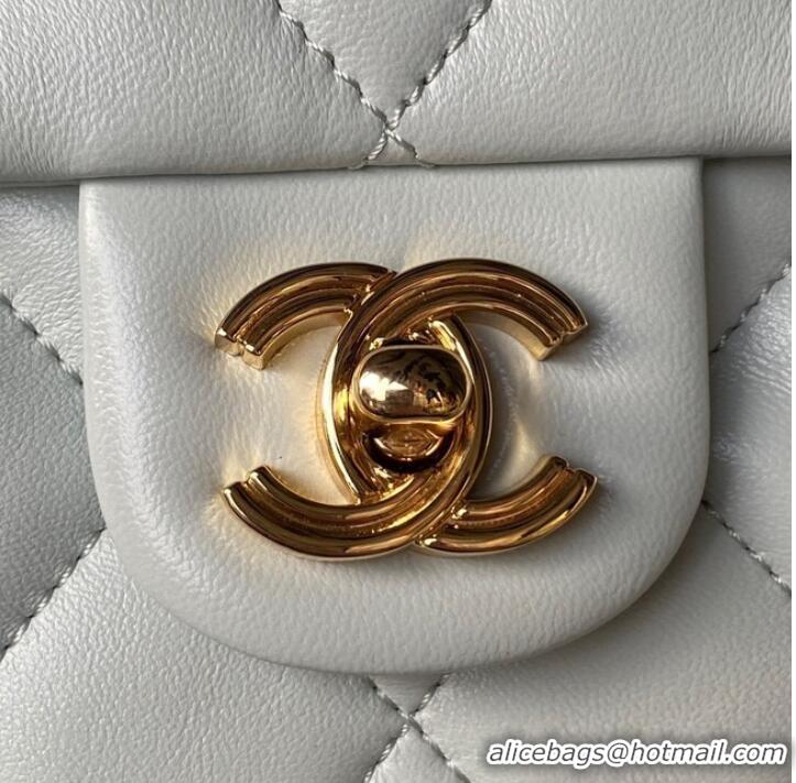 Spot Bulk Chanel SMALL FLAP BAG WITH TOP HANDLE AS4023 Ice blue