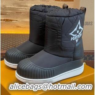 Good Quality Louis Vuitton Polar Flat Half Boots in Nylon and Leather Black 101084