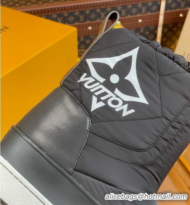 Good Quality Louis Vuitton Polar Flat Half Boots in Nylon and Leather Black 101084