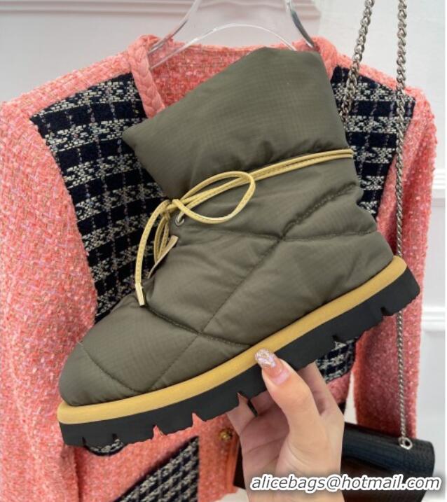 Charming Louis Vuitton Pillow Comfort Down Ankle Boot Green 101088