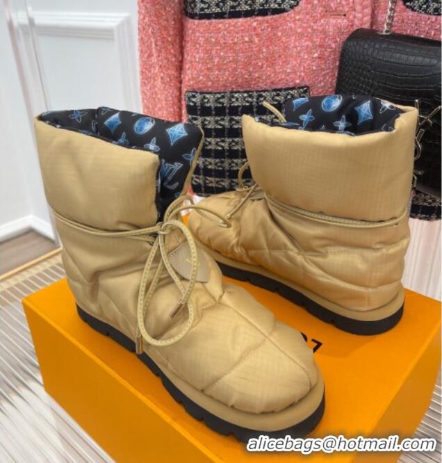 Grade Quality Louis Vuitton Pillow Comfort Down Ankle Boot Gold 101090