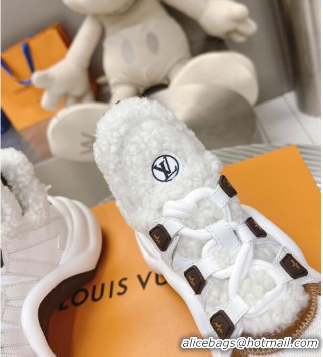 Perfect Louis Vuitton Archlight Sneakers with Shearling White/Brown 101442