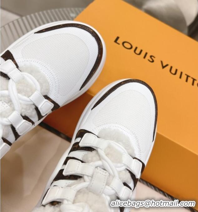 Shop Duplicate Louis Vuitton Archlight Sneakers with Shearling White/Monogram 101444