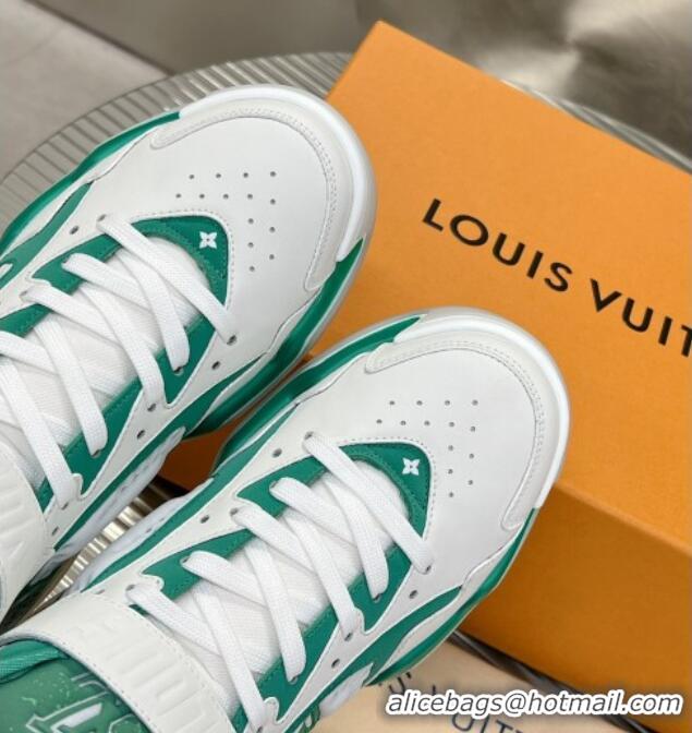 Purchase Louis Vuitton LV Trainer 2 Leather Sneakers Green 101449