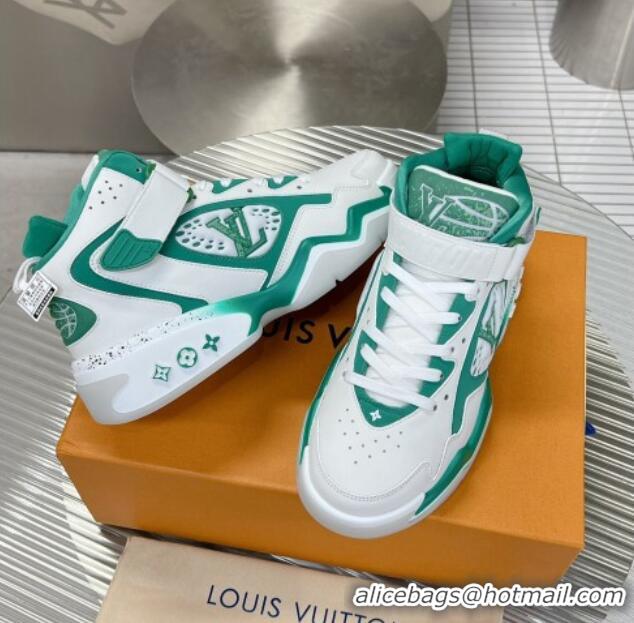 Purchase Louis Vuitton LV Trainer 2 Leather Sneakers Green 101449