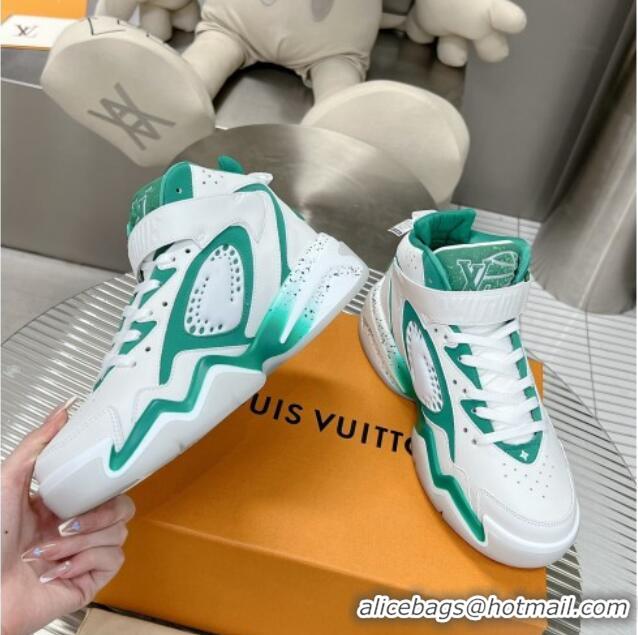 Purchase Louis Vuitton LV Trainer 2 Leather Sneakers Green 101449