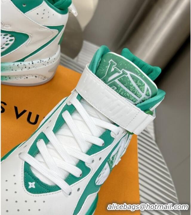 Purchase Louis Vuitton LV Trainer 2 Leather Sneakers Green 101449