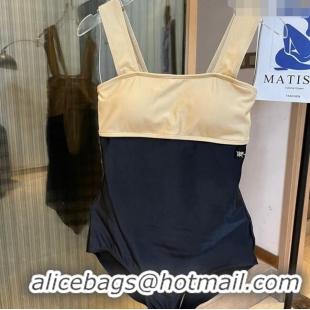 ​New Fashion Dior Swimwear 0408 Beige/Navy Blue 2023