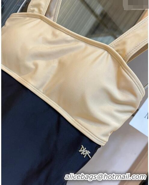 ​New Fashion Dior Swimwear 0408 Beige/Navy Blue 2023