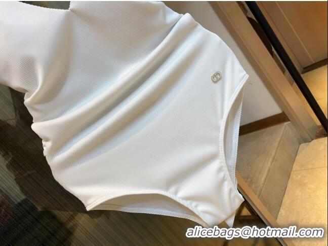 Famous Brand Dior V Swimwear with Bow 0408 White 2023