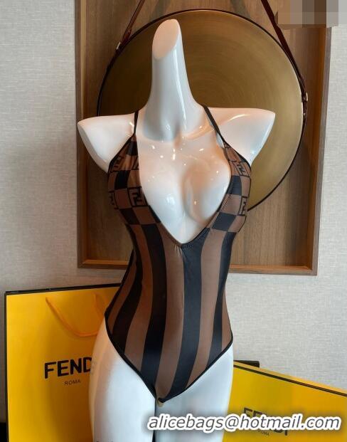 Most Popular Fendi Swimwear 0408 Brown/Black 2023