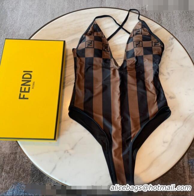 Most Popular Fendi Swimwear 0408 Brown/Black 2023