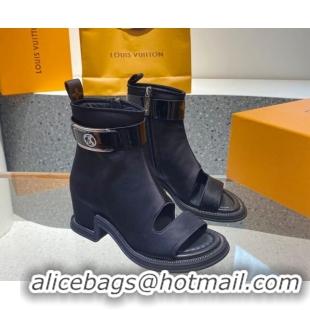 Classic Hot Louis Vuitton Moonlight Satin Ankle Boots Blue 110246