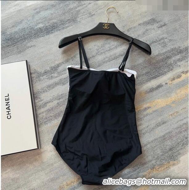 Low Cost Chanel Swimwear 040801 Black/White 2023