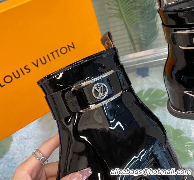 Good Product Louis Vuitton Moonlight Ankle Boots in Patent Leather 1AA1YM Black 108051