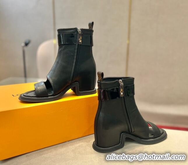 Hot Style Louis Vuitton Moonlight Ankle Boots in Black Calfskin 1AA0GZ 1108052