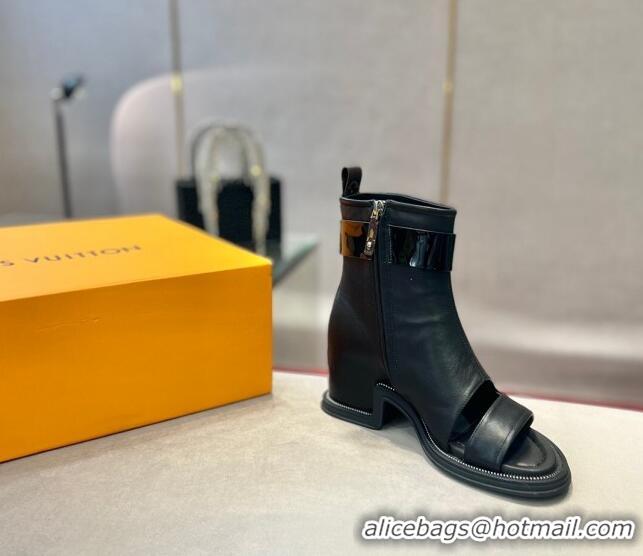 Hot Style Louis Vuitton Moonlight Ankle Boots in Black Calfskin 1AA0GZ 1108052