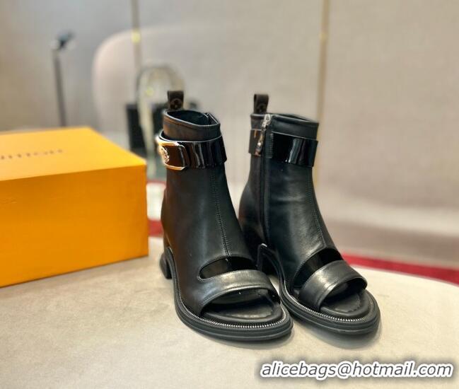 Hot Style Louis Vuitton Moonlight Ankle Boots in Black Calfskin 1AA0GZ 1108052