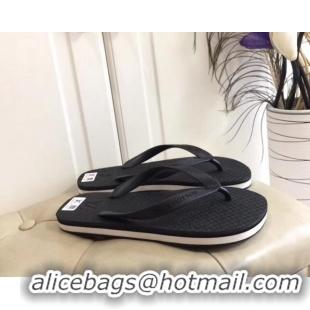 Good Quality Louis Vuitton Men's Flat Thong Sandals Black 220135