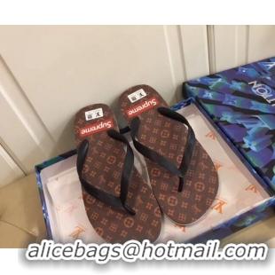 Best Product Louis Vuitton Men's Flat Thong Sandals Monogram 220142