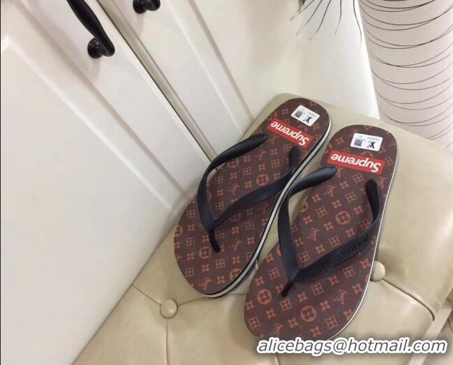 Best Product Louis Vuitton Men's Flat Thong Sandals Monogram 220142