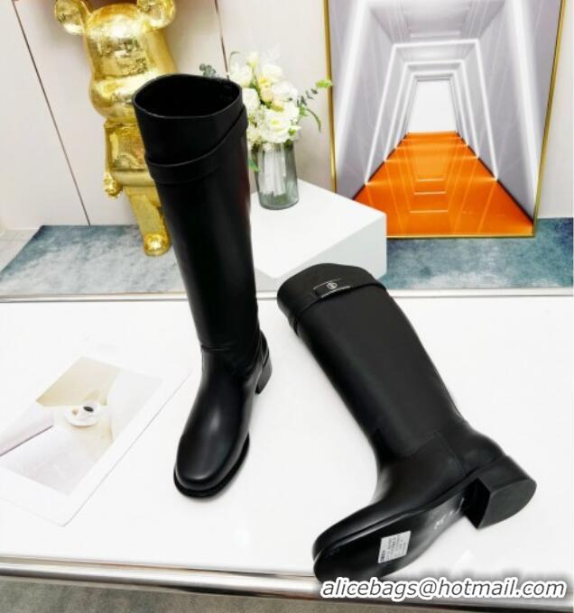 Discount Louis Vuitton Westside Calf Leather High Boots Black 220149