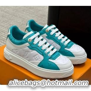 Hot Style Louis Vuitton Time Out Sneakers in Monogram Leather White/Green 1AB349 220157