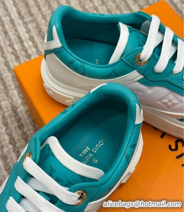 Hot Style Louis Vuitton Time Out Sneakers in Monogram Leather White/Green 1AB349 220157