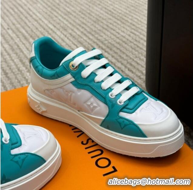 Hot Style Louis Vuitton Time Out Sneakers in Monogram Leather White/Green 1AB349 220157