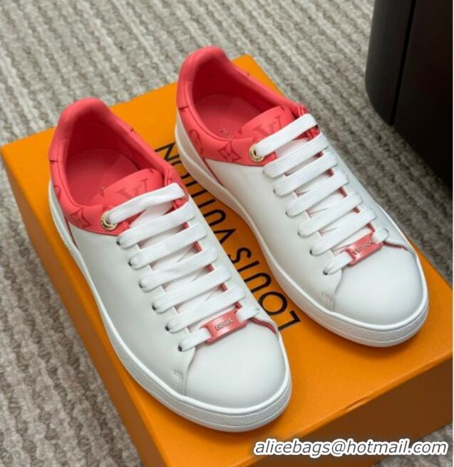 Good Quality Louis Vuitton Frontrow Sneakers in Smooth Leather White/Pink 1AB1VG