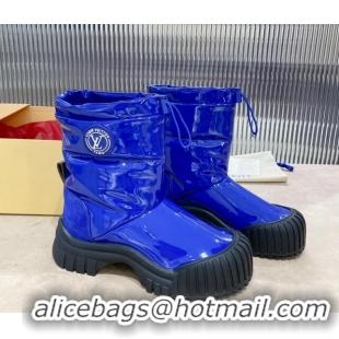 Discount Louis Vuitton Ruby Flat Half Boots Blue 120334