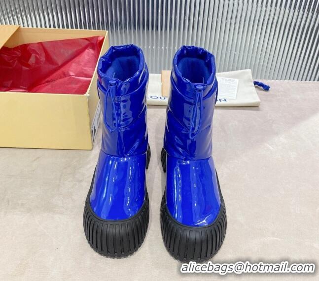 Discount Louis Vuitton Ruby Flat Half Boots Blue 120334