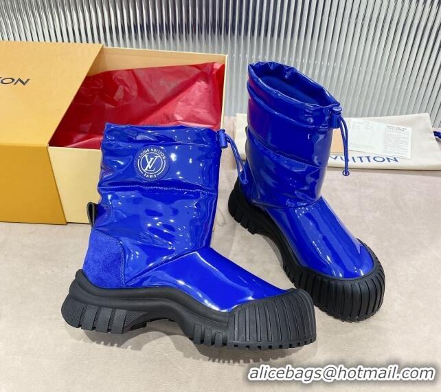 Discount Louis Vuitton Ruby Flat Half Boots Blue 120334