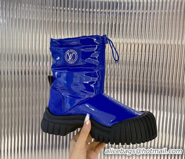 Discount Louis Vuitton Ruby Flat Half Boots Blue 120334