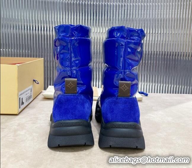 Discount Louis Vuitton Ruby Flat Half Boots Blue 120334