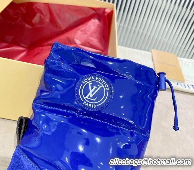 Discount Louis Vuitton Ruby Flat Half Boots Blue 120334