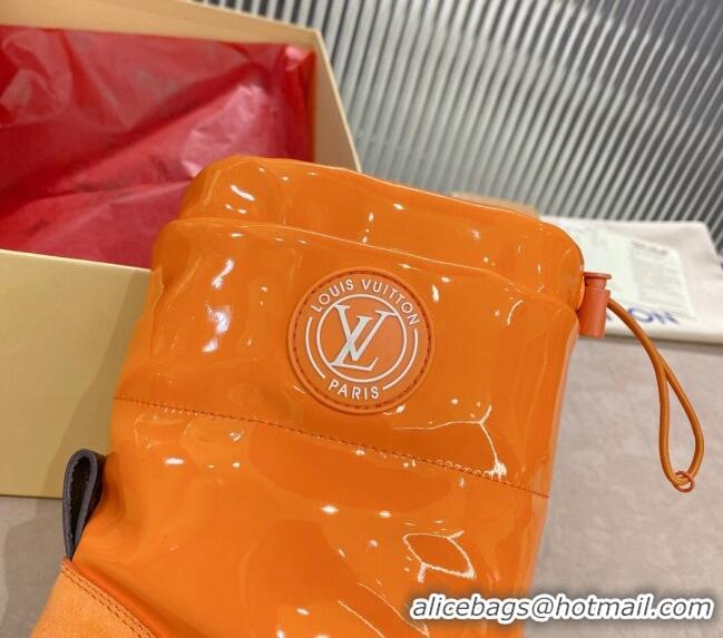 Luxury Louis Vuitton Ruby Flat Half Boots Orange 120335